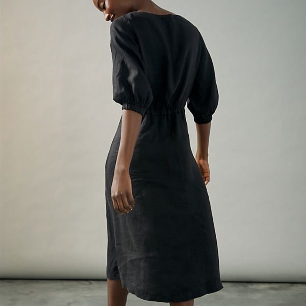 STATESIDE JULIET LINEN MAXI DRESS IN BLACK - Picture 2 of 2